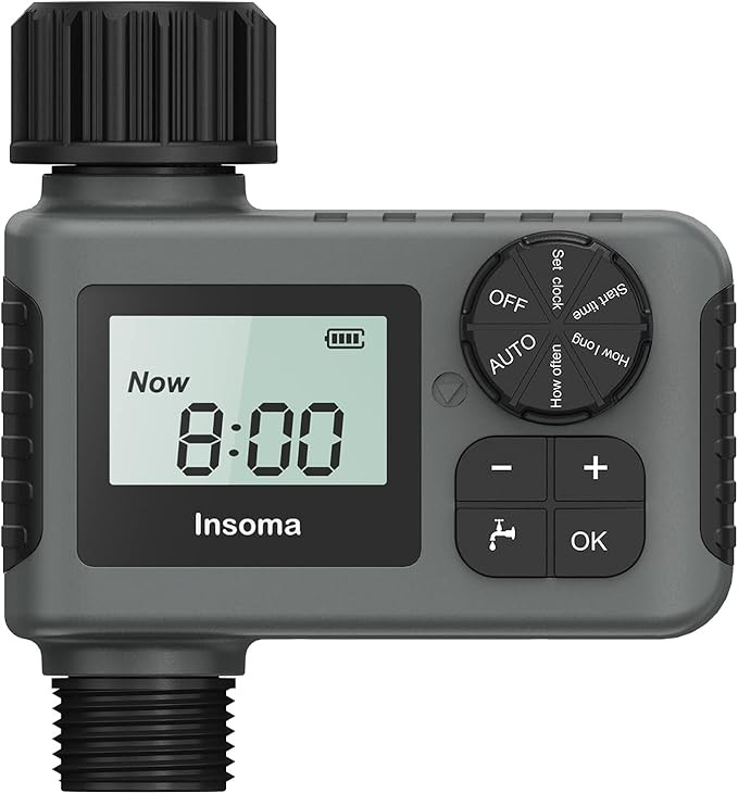 Outdoor Garden Hose Faucet Timers, Programmable Water Sprinkler Timer with Rain Delay/Manual/Auto... | Amazon (US)