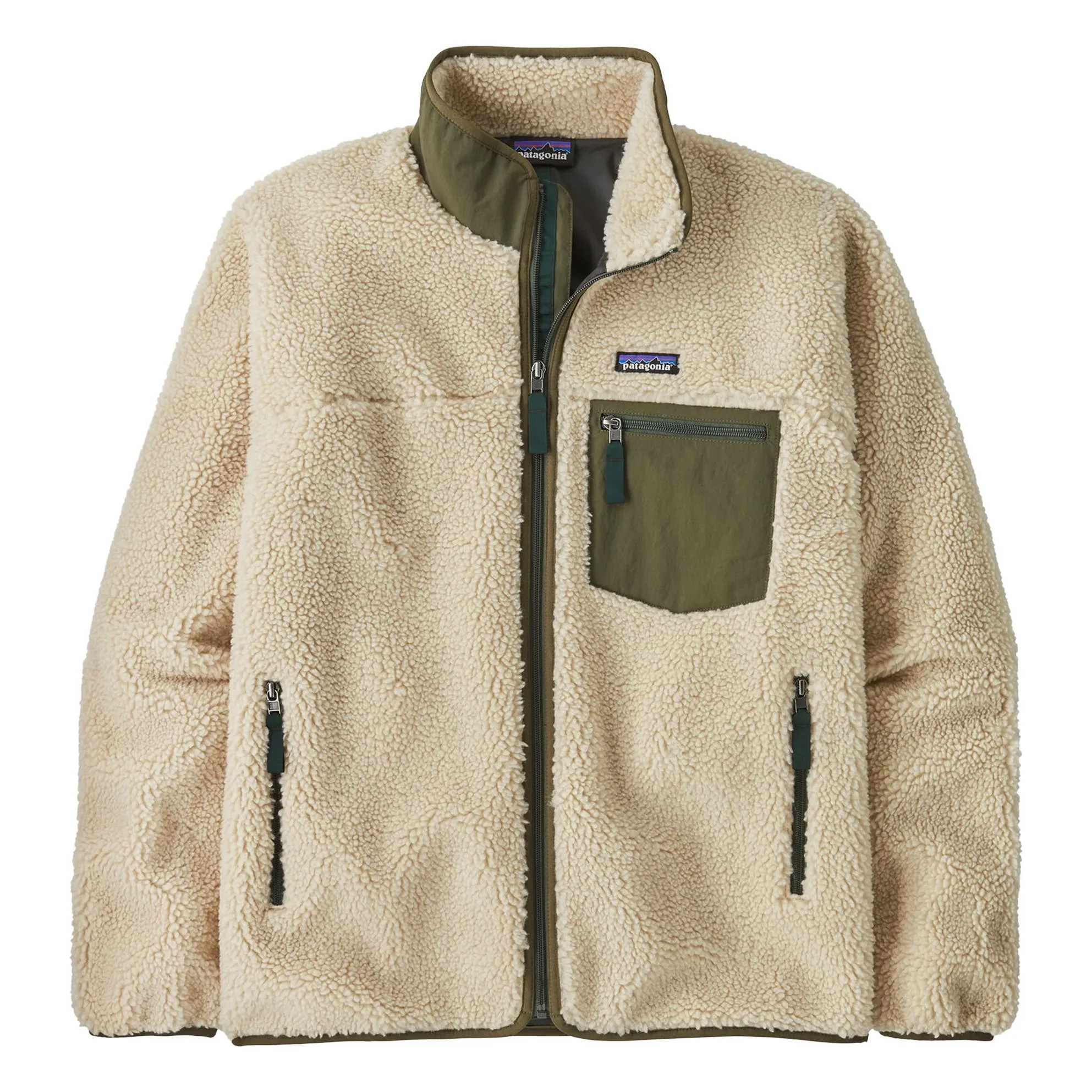 Classic Fleece-Jacke Retro-X Recycelte Fasern | Beige | Smallable