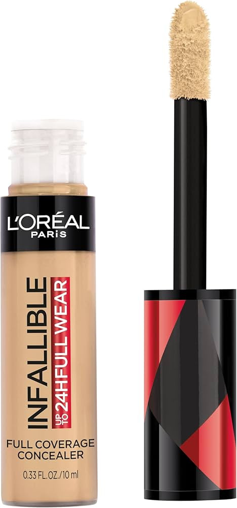 L'Oreal Paris Makeup Infallible Full Wear Waterproof Matte Concealer, Full Coverage, Latte, 0.33 ... | Amazon (US)