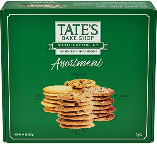Tate's Bake Shop Cookies Gift Box, Chocolate Chip, Oatmeal Raisin, Butter Crunch and Lemon Cookie... | Amazon (US)