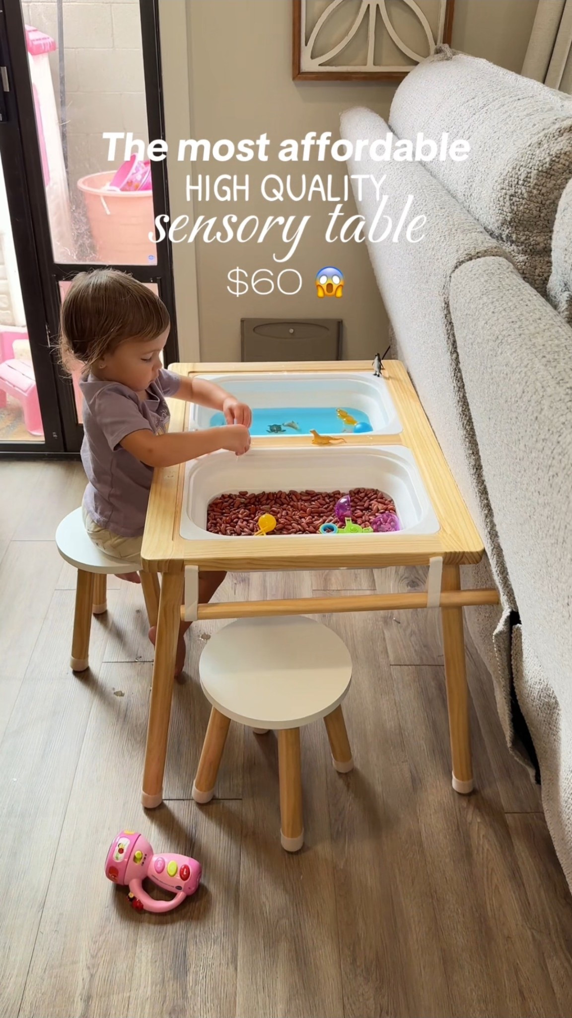 I can’t believe the quality you get for this $60 set! Table, 2 covers (chalkboard), 2 buckets, 2 chairs, roll for paper! 

#LTKFamily #LTKBaby #LTKKids