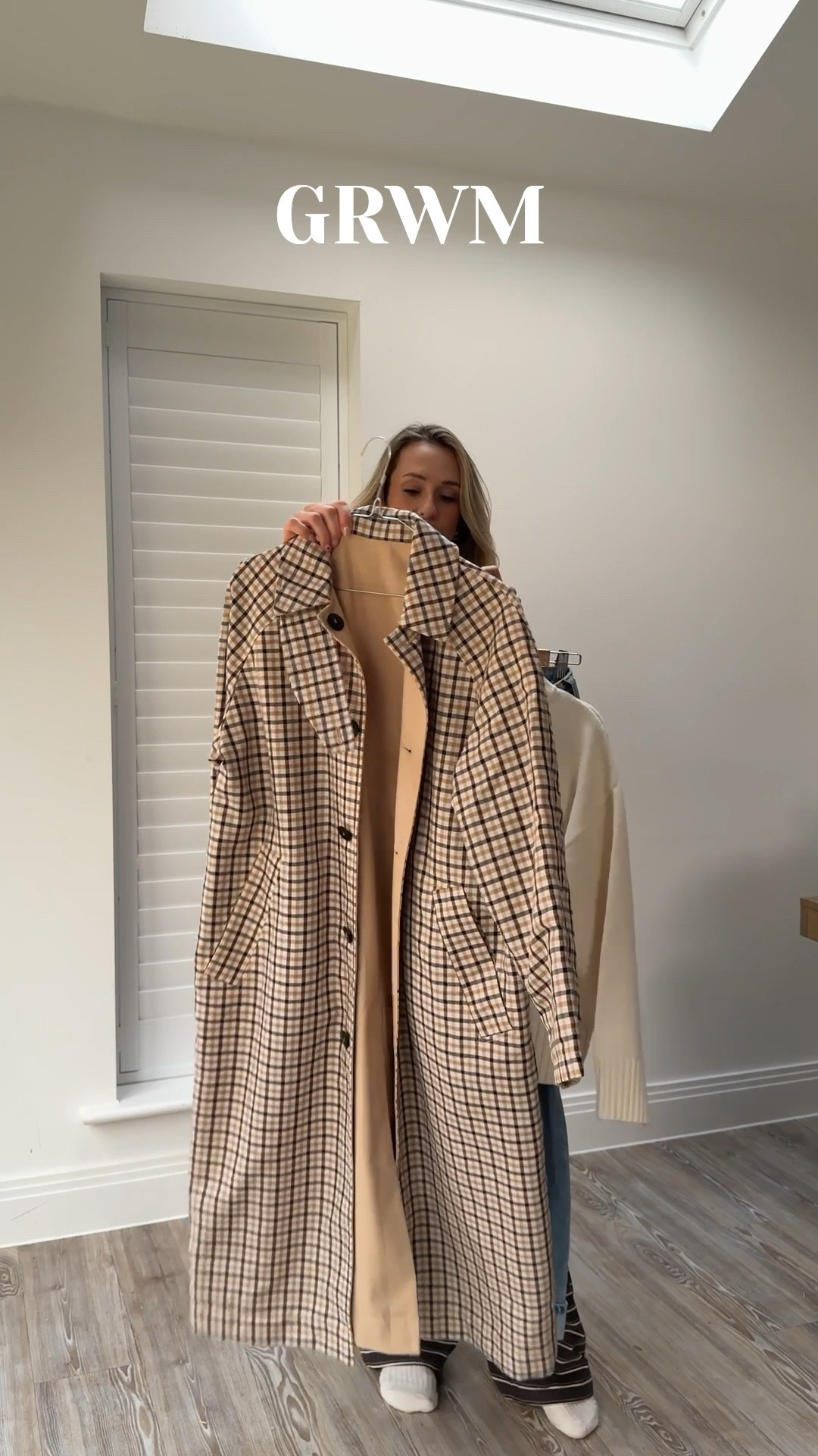 GRWM. A little casual outfit I wore on Saturday. Baggy jeans, slipper style suede mules , a simple cream knit ( a wardrobe staple and such a bargain) and the viral Zara reversible trench coat.

#LTKgrwm #LTKootd #LTKSpringSale