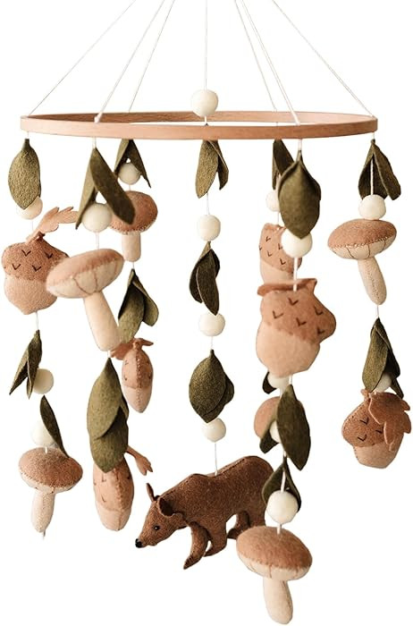 Sorrel + Fern Bear Crib Mobile (Magic Forest) - Nursery Decorations - Handmade Nursery Decor for ... | Amazon (US)