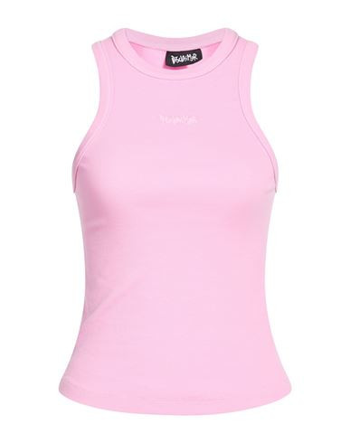 Disclaimer Woman Tank top Pink Size M Cotton, Elastane | YOOX (US)