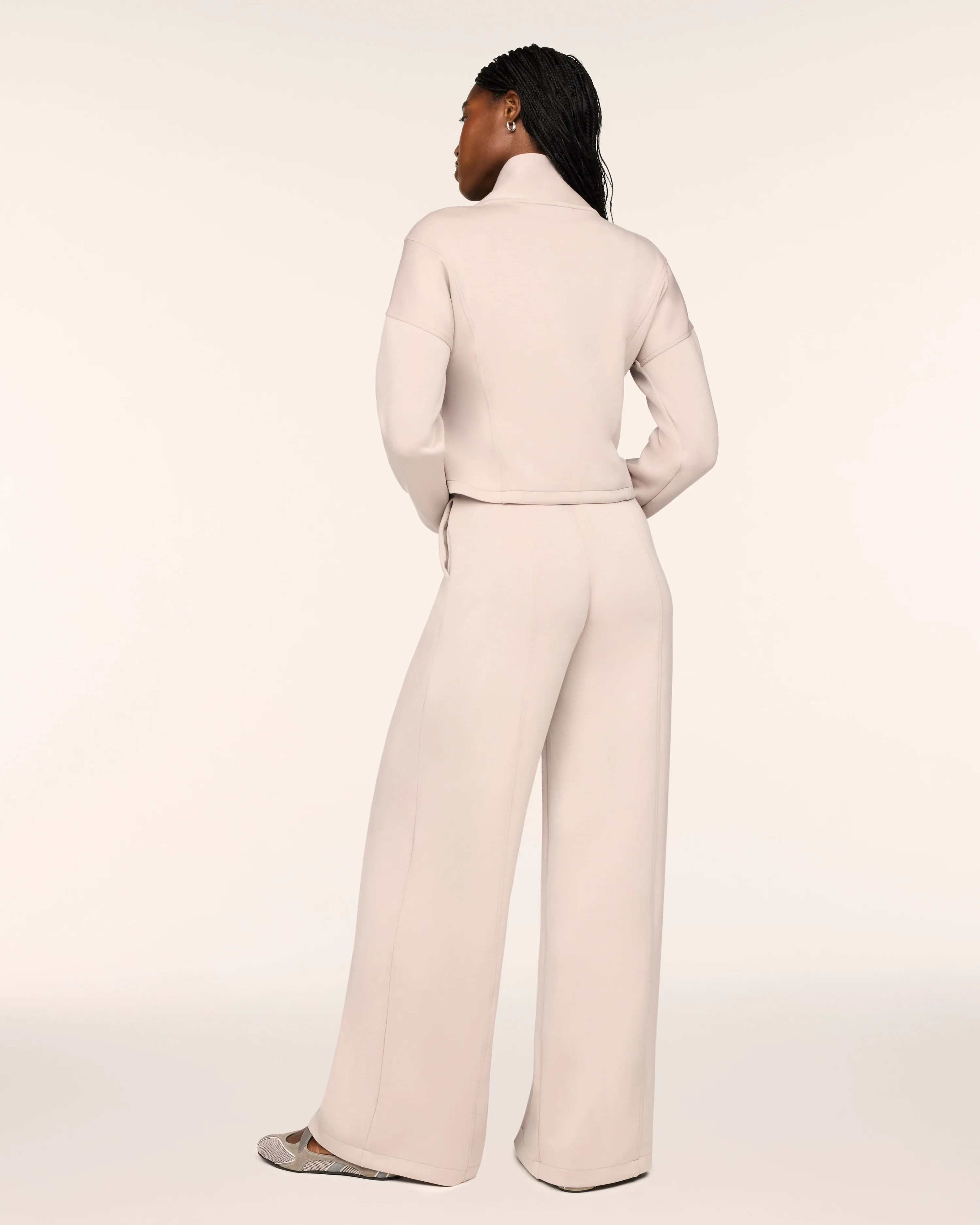 Long Sleeve Shawl Collar Jumpsuit | Spanx