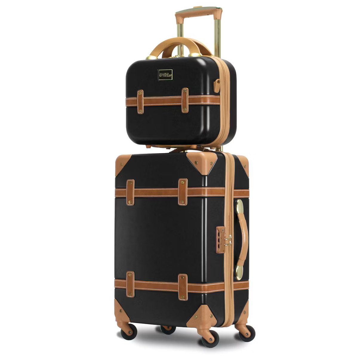 World Traveler Gatsby Luxury Trunk 2-Piece Spinner Carry-On Luggage Set | Target