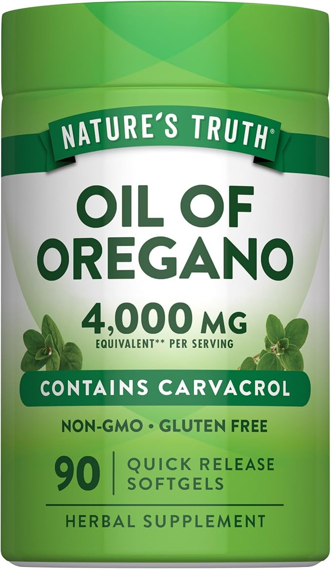 Nature's Truth Oregano Oil Softgels | 90 Pills | Contains Carvacrol | Non-GMO & Gluten Free Suppl... | Amazon (US)