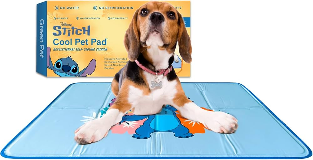 The Green Pet Shop Cool Pet Pad - Small, Disney’s Stitch - Self-Cooling, Pressure Activated Mat... | Amazon (US)