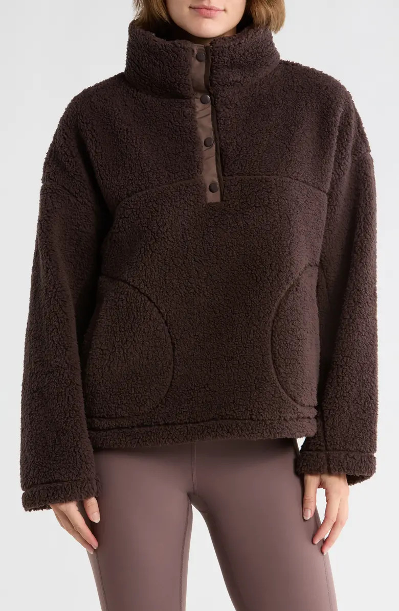 Z by Zella Aspen High Pile Fleece Pullover | Nordstromrack | Nordstrom Rack