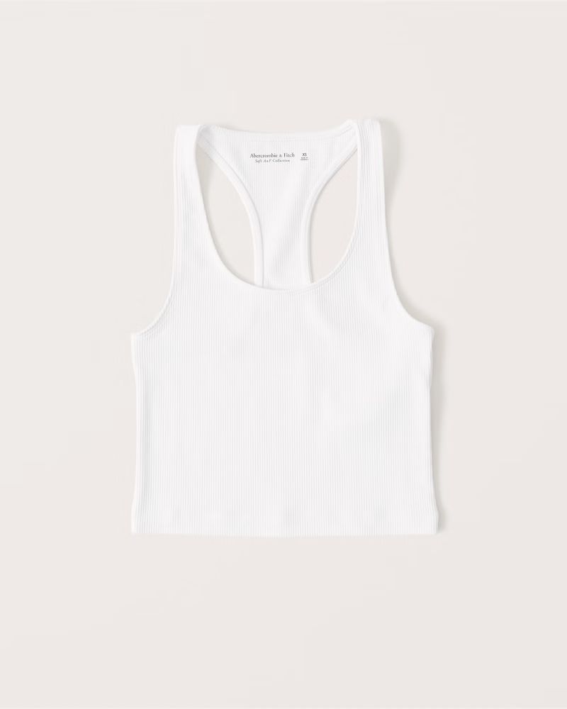 Seamless Ribbed Racerback Scoopneck Tank | Abercrombie & Fitch (US)