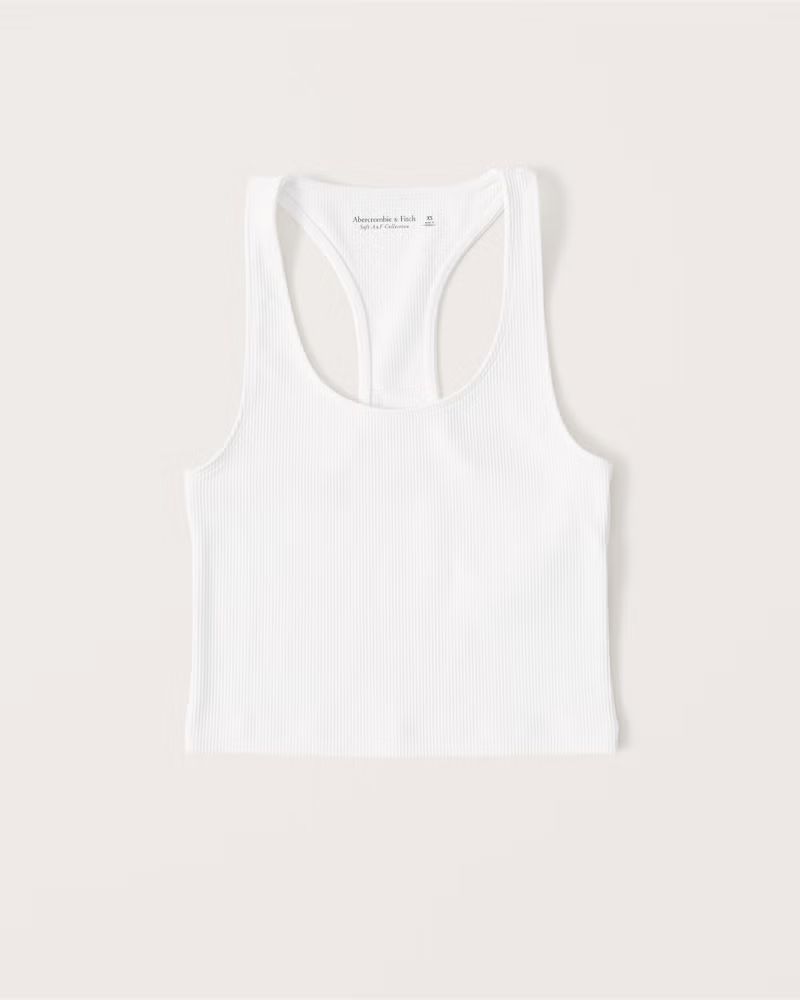 Seamless Ribbed Racerback Scoopneck Tank | Abercrombie & Fitch (US)