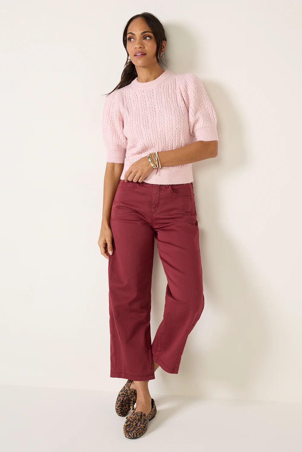 Mason Puff Sleeve Cable Sweater | Evereve