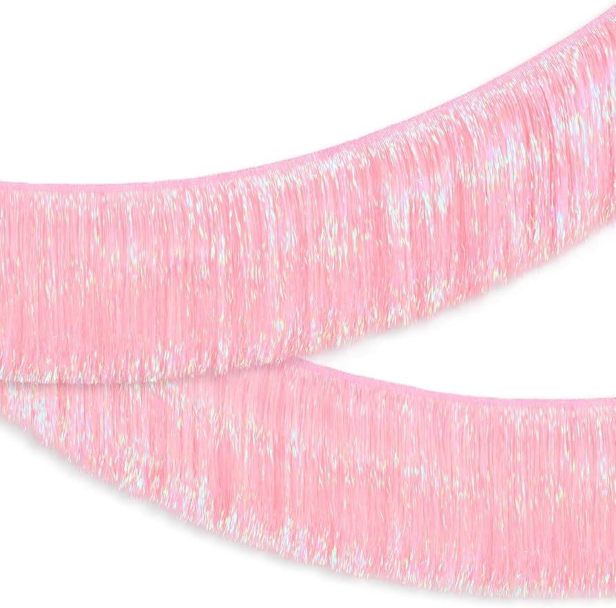 xo, Fetti Party Decorations Light Pink Fringe Banner - 4 ft. | Bachelorette Party Supplies, Birth... | Amazon (US)