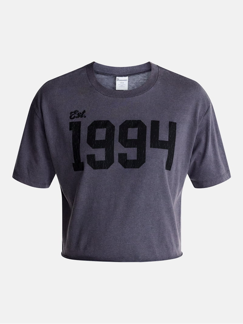 No Boundaries Boxy Cropped Graphic Tee, Women's and Women's Plus XXS-4X | Walmart (US)