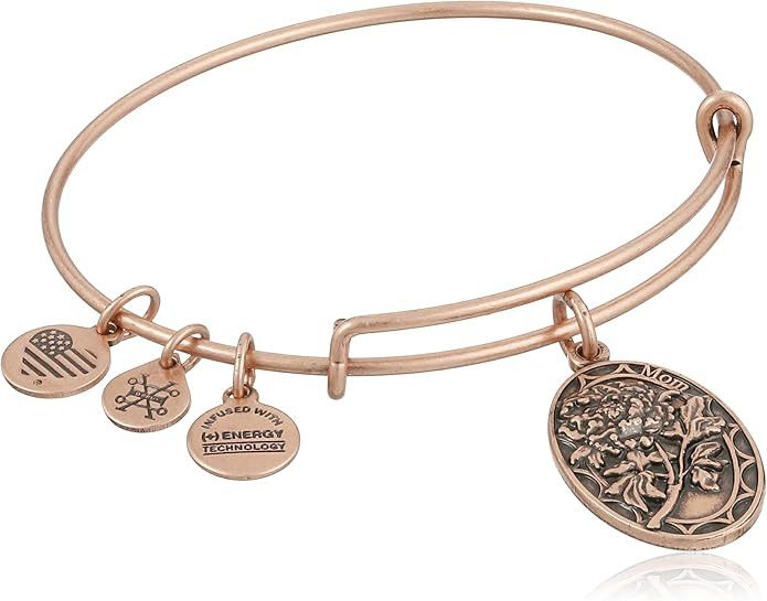 Alex and Ani Because I love you, Mom II Expandable Rafaelian Rose Gold Finish Bangle Bracelet, 0.... | Amazon (US)