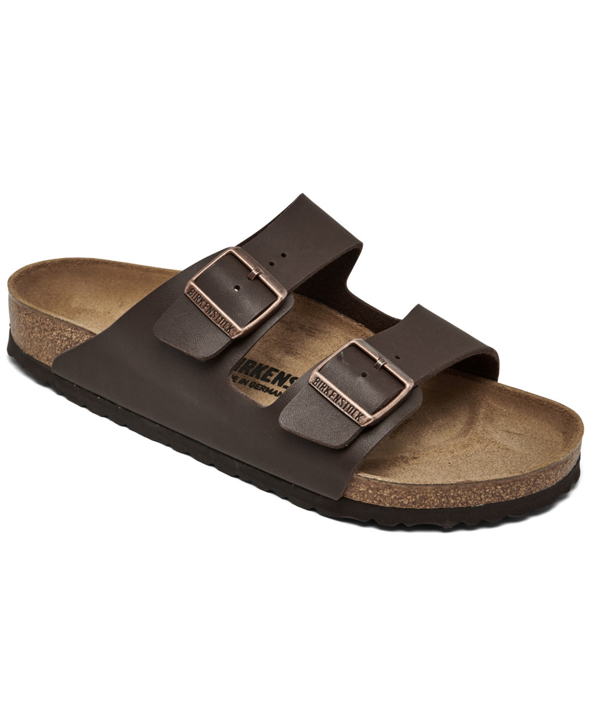 Birkenstock Men's Arizona Buckle Sandals from Finish Line - Dark Brown | Macy's