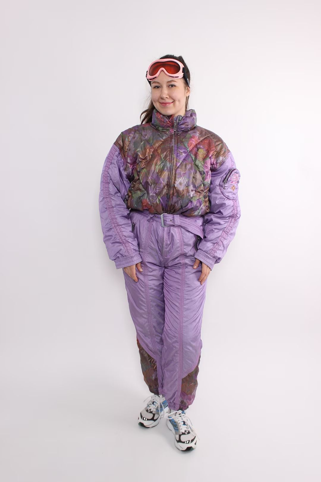90s one piece ski suit, vintage purple ski jumpsuit, retro multicolor snowsuit , Size M | Etsy (CAD)