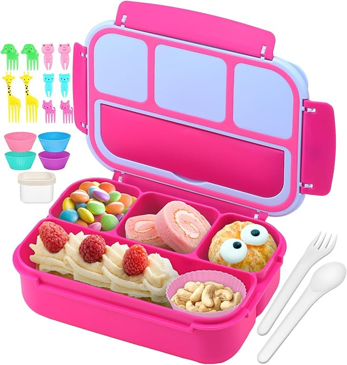 QQKO Bento Box for Kids Adults, School Toddler Lunch Box for Boys Girls, Lunch Box Containers wit... | Amazon (US)