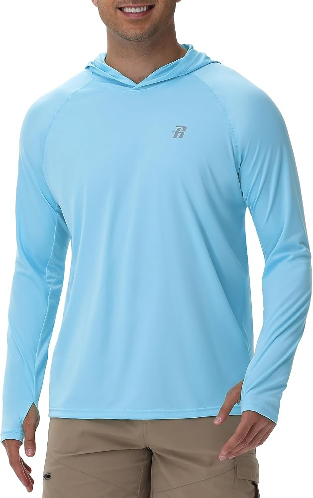 Runhit UPF 50+ Fishing Shirts for Men Long Sleeve Sun Protection Hoodie Lightweight Outdoor Worko... | Amazon (US)
