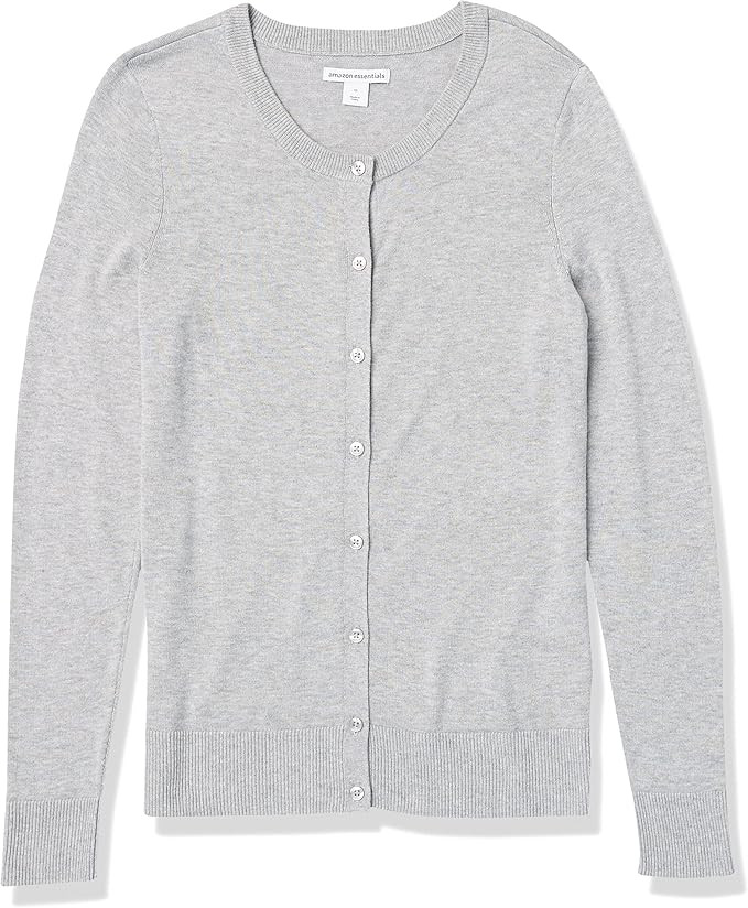 Amazon Essentials Women's Lightweight Crewneck Cardigan Sweater (Available in Plus Size) | Amazon (US)