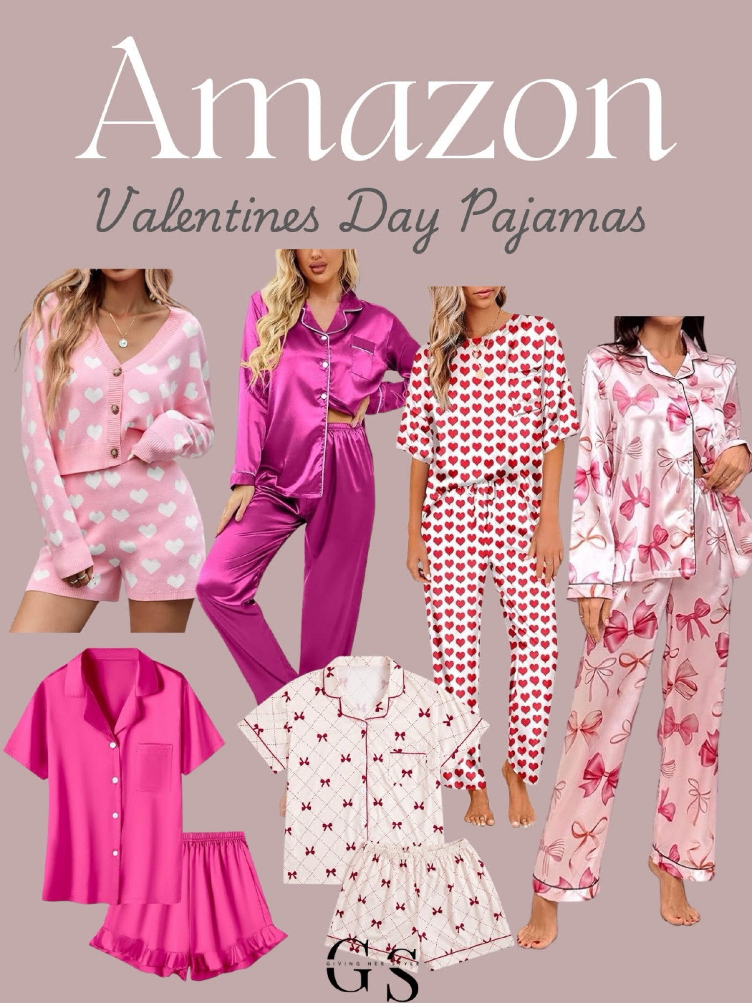Valentine’s Day pajama from Amazon
Loungewear, Amazon loungewear, Amazon pajamas, pajama set, vday, Valentine’s Day outfit, Valentine’s Day pajamas, pink pajamas, satin pajamas, women’s pajamas, lounge outfits

#LTKFindsUnder50 #LTKGiftGuide #LTKSeasonal