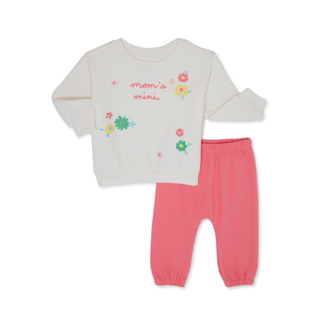 Garanimals Baby Girl Fleece Bundle Outfit Set, 2-Piece, Sizes 0-24 Months - Walmart.com | Walmart (US)