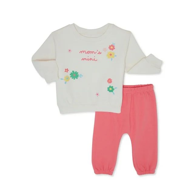 Garanimals Baby Girl Fleece Bundle Outfit Set, 2-Piece, Sizes 0-24 Months - Walmart.com | Walmart (US)