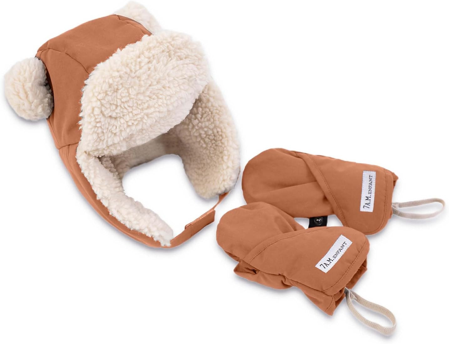 7AM Enfant Cub Set Benji - Soft Plush Sherpa Cub Hat & Mittens Set, Machine Washable | Warm Cozie... | Amazon (US)