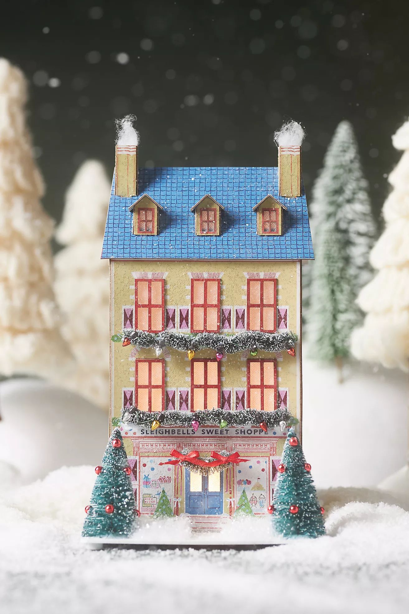 Emily Taylor Light-Up Holiday Paper Houses | Anthropologie (US)