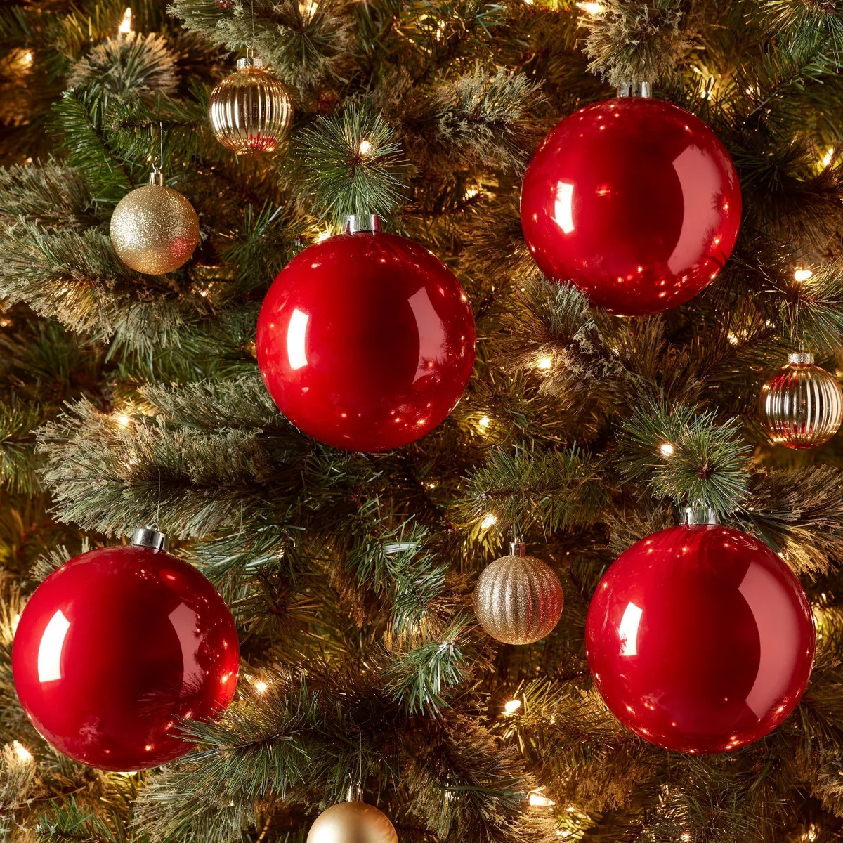 4pc Shatter-Resistant Opal Round Christmas Tree Ornament Set - Wondershop™ | Target