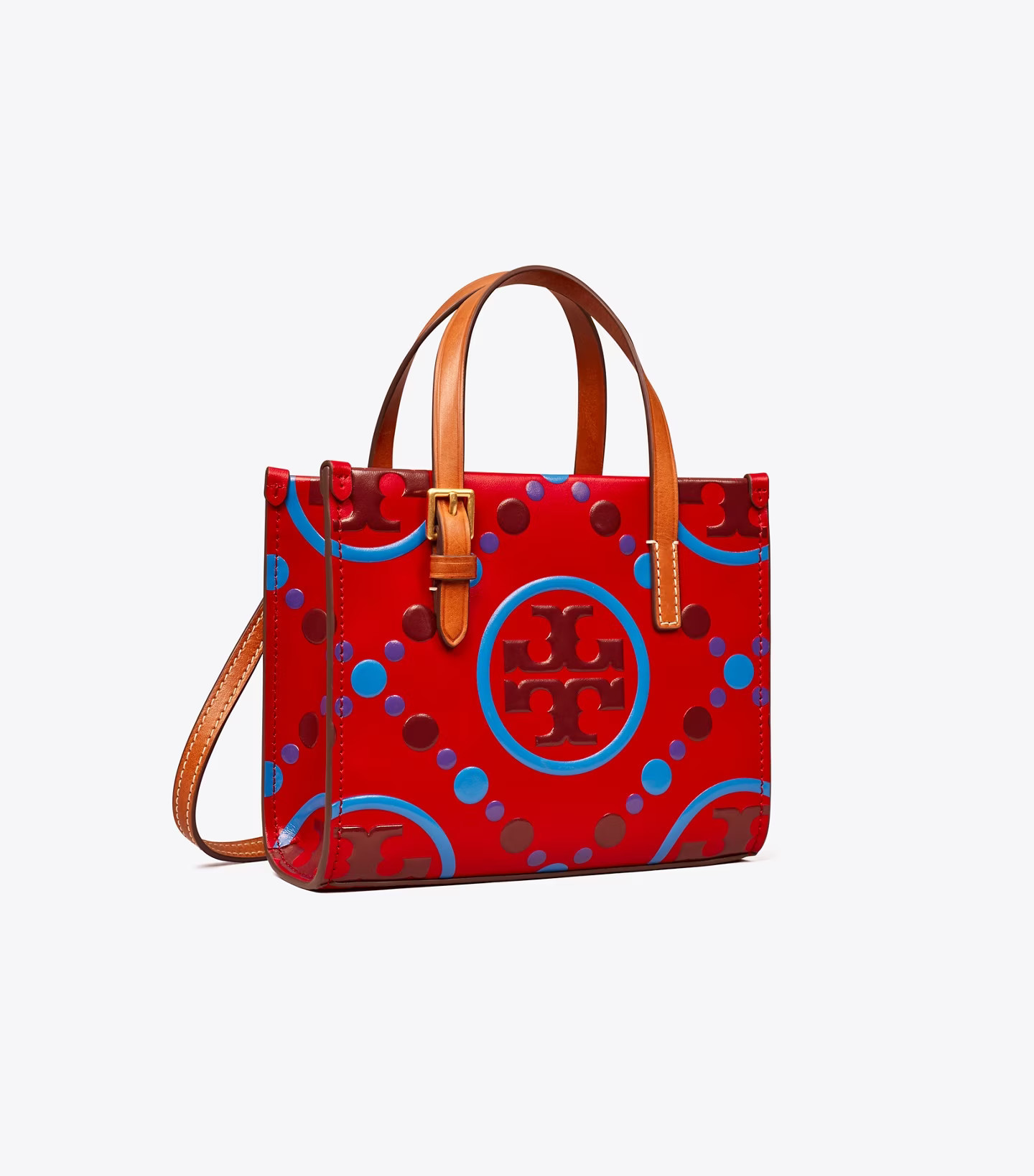 MINI T MONOGRAM CONTRAST EMBOSSED SQUARE TOTE | Tory Burch (US)