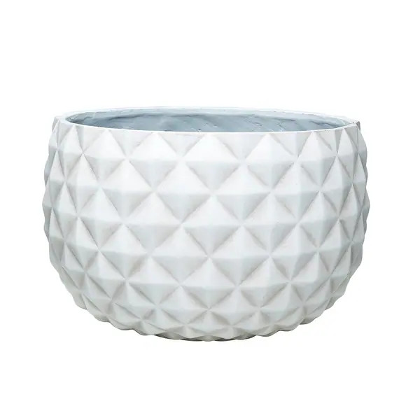Southern Patio Pineapple White Ceramix 12-inch Bowl Planter | Bed Bath & Beyond