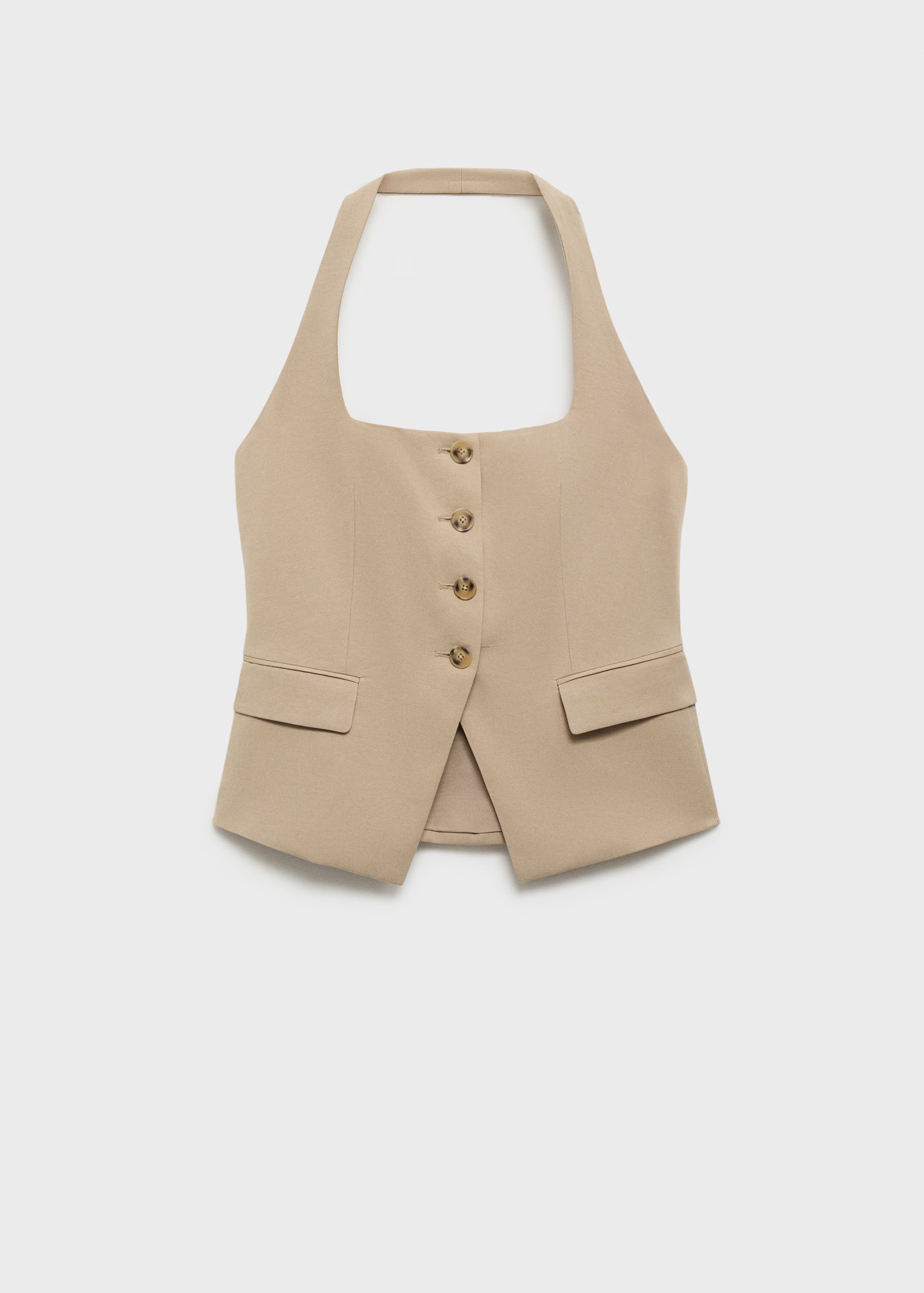 Linen-blend suit waistcoat - Women | MANGO United Kingdom | MANGO (UK)