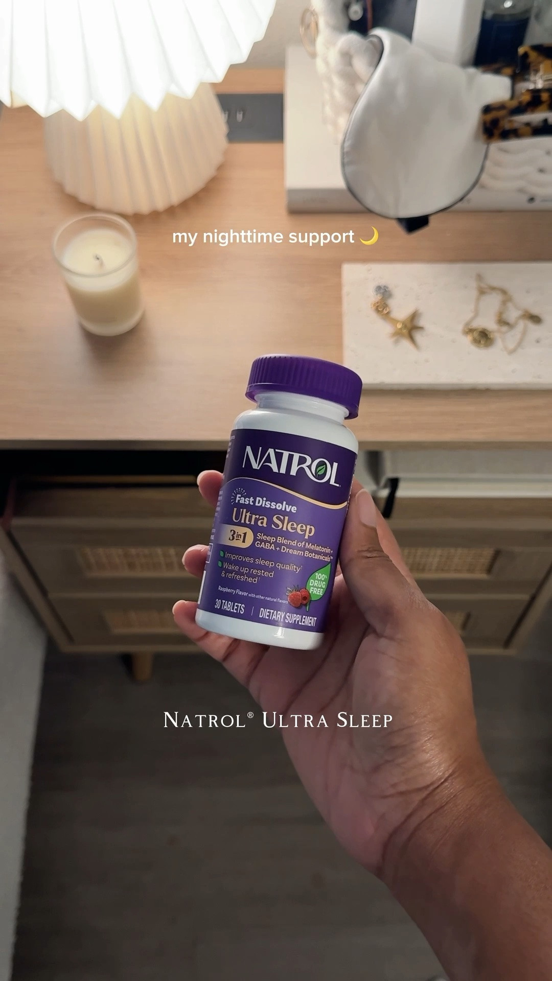 #ad Unwind with me after a long day🌙

There’s something about ending the day slowly that just feels better 🤍

Putting everything away, washing the day off, and giving myself time to actually unwind.

Lately I’ve been reaching for Natrol® Ultra Sleep — A 3-in-1 blend of melatonin, GABA, and Dream Botanicals™ to support all four stages of the sleep cycle† 

A little extra support when I need it ✨

Natrol® Ultra Sleep and Ultra Energy are both available online and in select @Target stores. // @natrolofficial #Targetpartner #natrol #ultrasleep #ultraenergy

†These statements have not been evaluated by the Food and Drug Administration. This product is not intended to diagnose, treat, cure or prevent any disease.

#LTKselfcare #LTKvlog