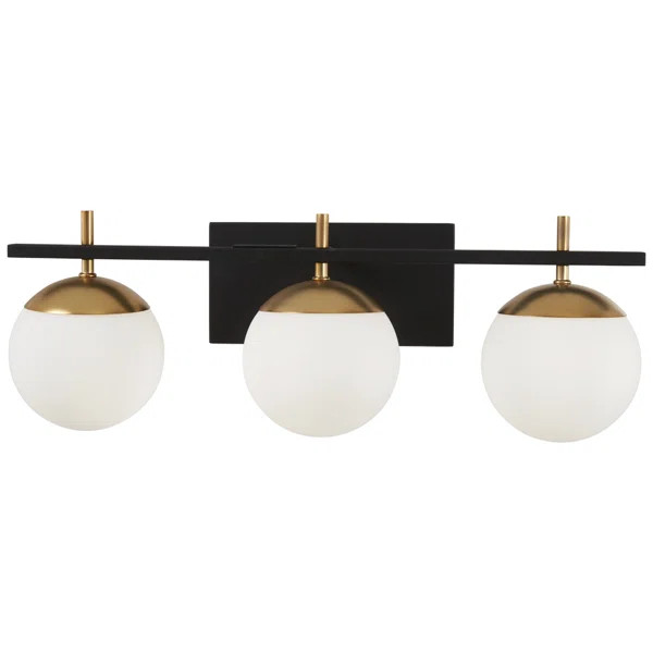 Rosanne 3-Light Dimmable Weathered Black/Autumn Gold Vanity Light | Wayfair North America