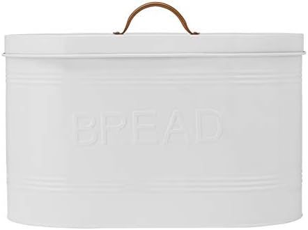 Amici Home Rustic Kitchen Metal Bread Storage Bin, 288 oz, White | Amazon (US)
