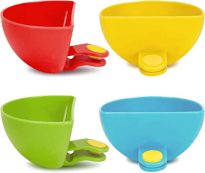 Dip Clip for Bowls Plates 4PCS Plastic Dip Clip Bowl Plate Holder Chip and Dip Serving Set Sauce ... | Amazon (US)