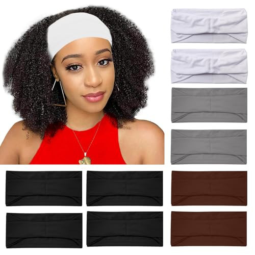 RITOPER Women's Wide Elastic Thick Turban Headbands, 10 Pack Black and White Yoga Workout Hair Wraps | Amazon (US)