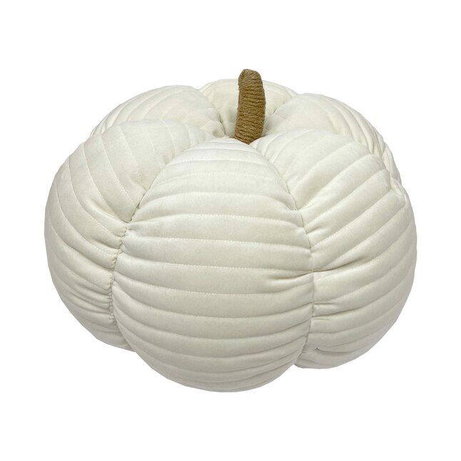 Holiday Living 14-in x 9-1/2-in Ivory Pumpkin Indoor Decorative Pillow | Lowe's
