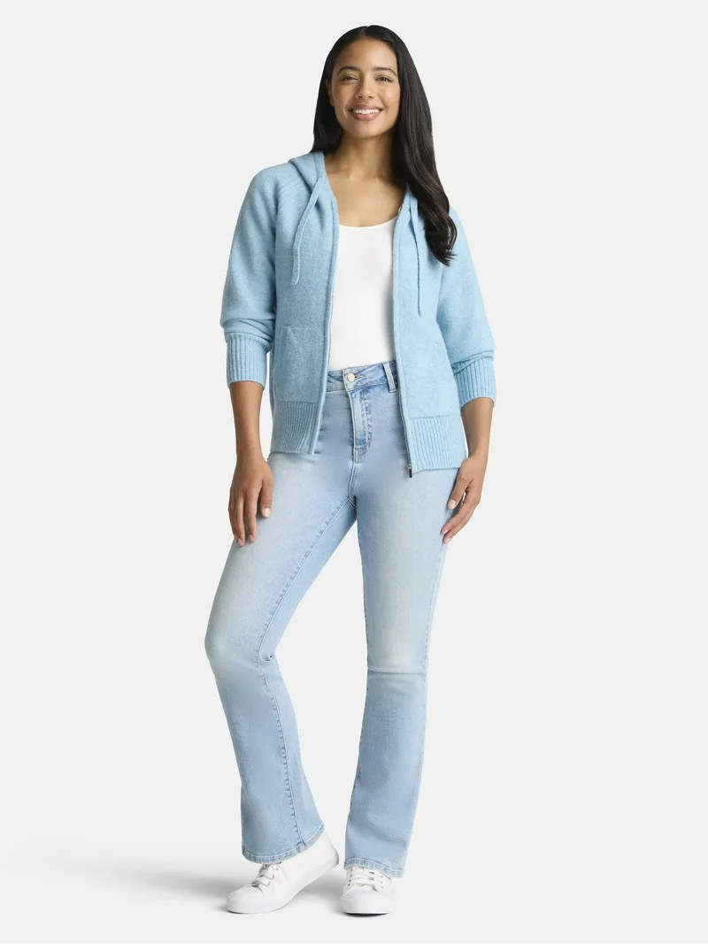 Time and Tru Women's High Rise Flare Jeans, 32" Inseam, Sizes 2-22 | Walmart (US)