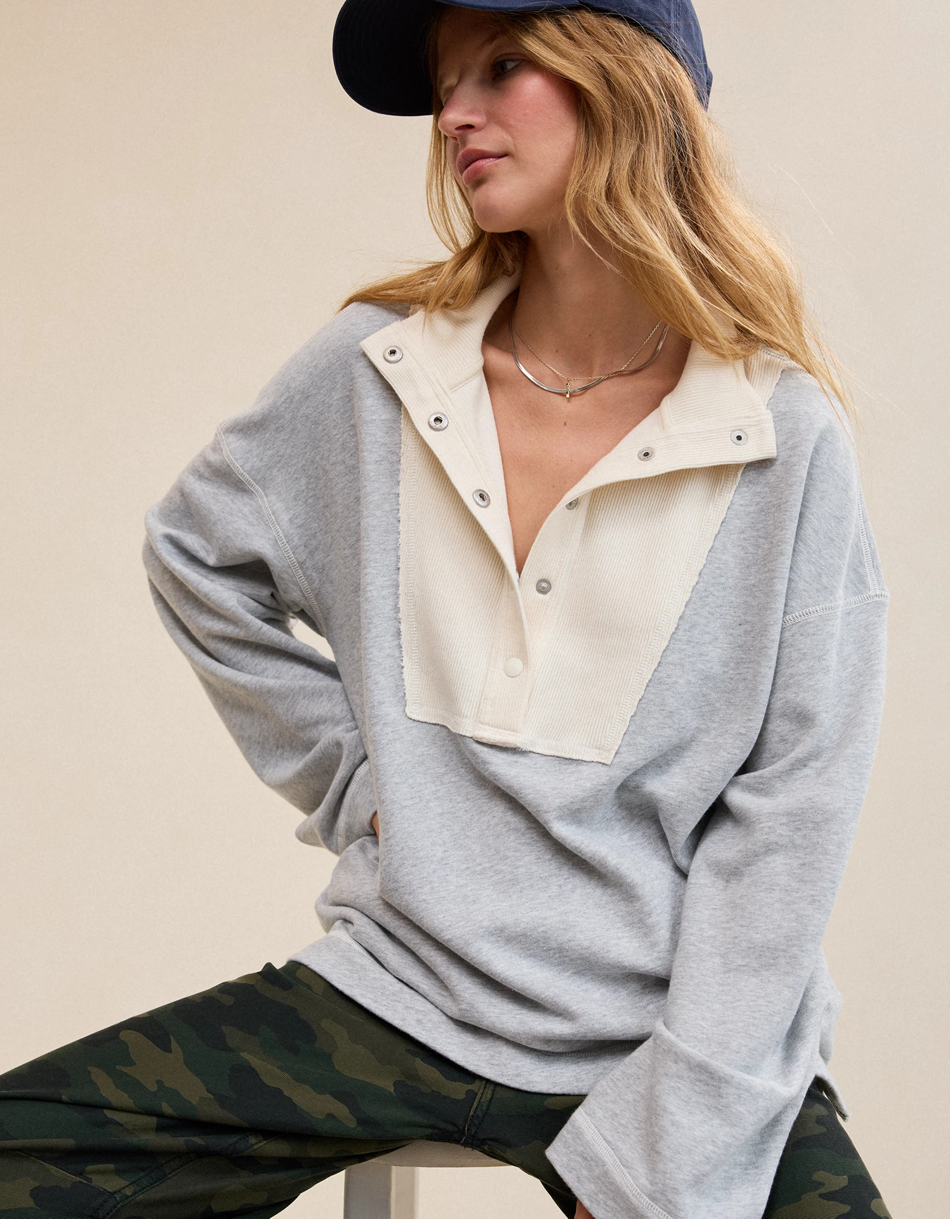Aerie Quarter Snap Sweatshirt | Aerie