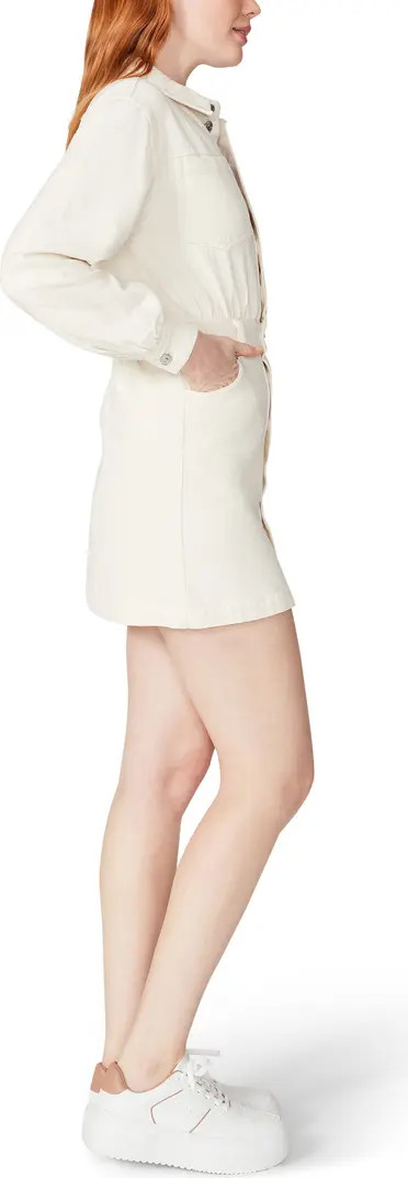 Krisha Long Sleeve Cotton Twill Mini Shirtdress | Nordstrom