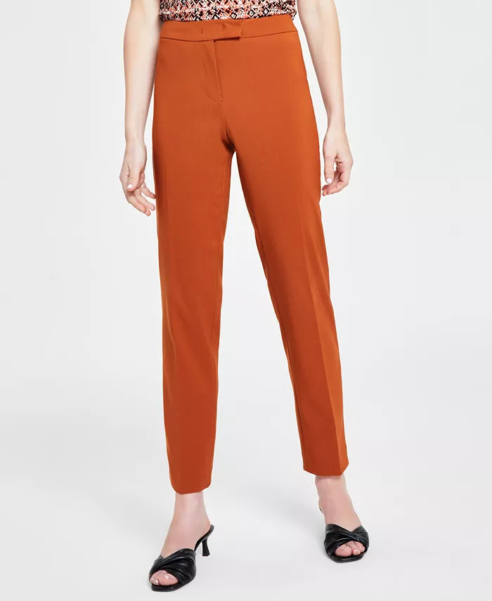 Anne Klein Women's Bowie High-Rise Extend Tab Pants - Macy's | Macys (US)