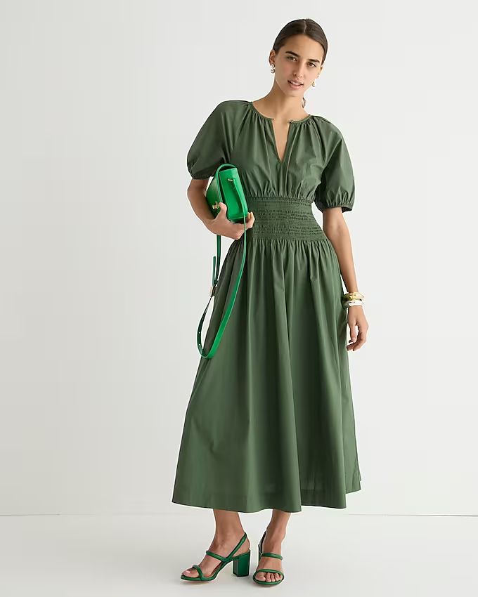 Provence smocked-waist midi dress | J.Crew US