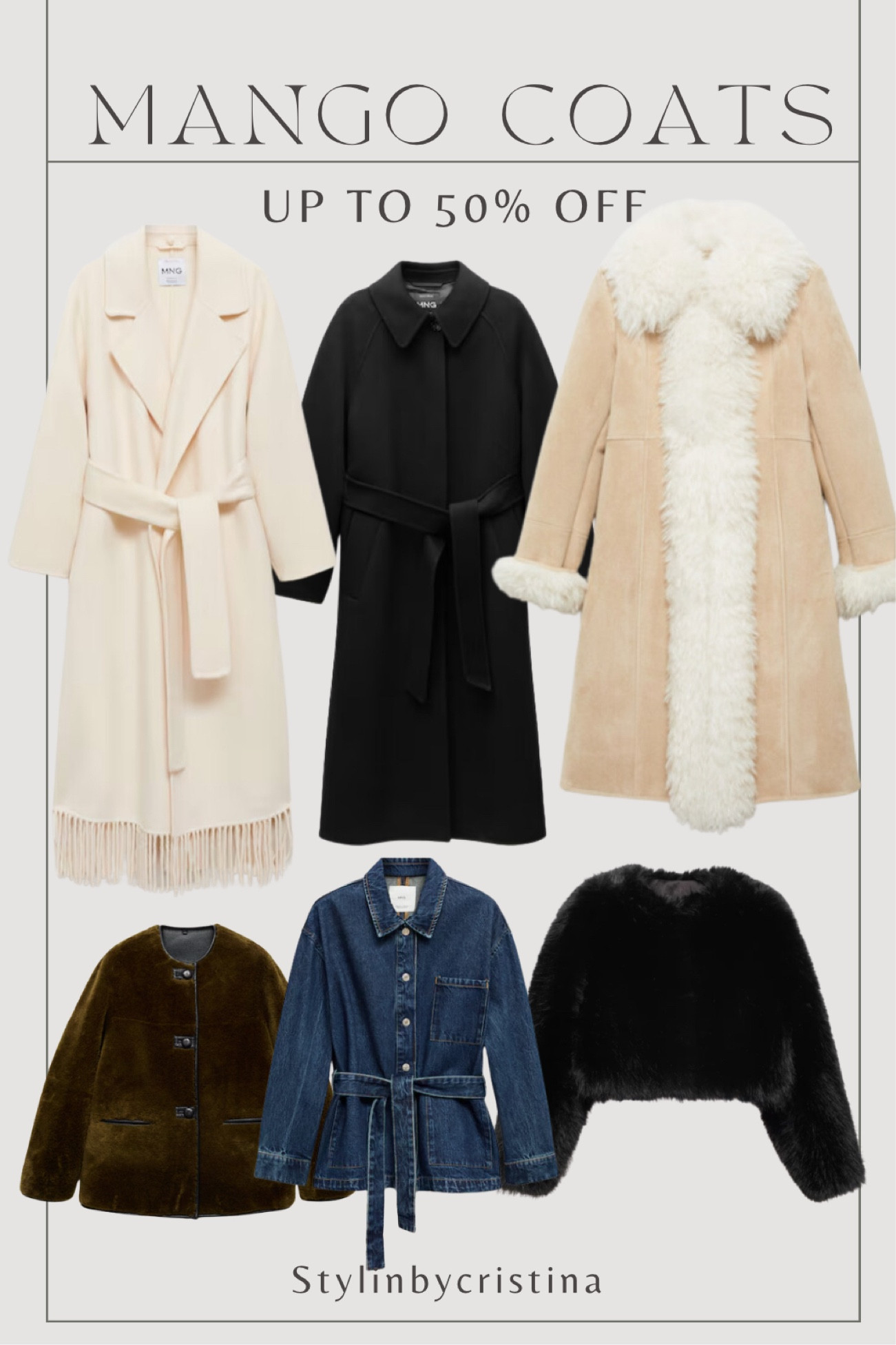 Mango Black Friday sale. Up to 50% coats. Their coats selection this year is so good!! 

#LTKSaleAlert #LTKCyberWeek #LTKHoliday