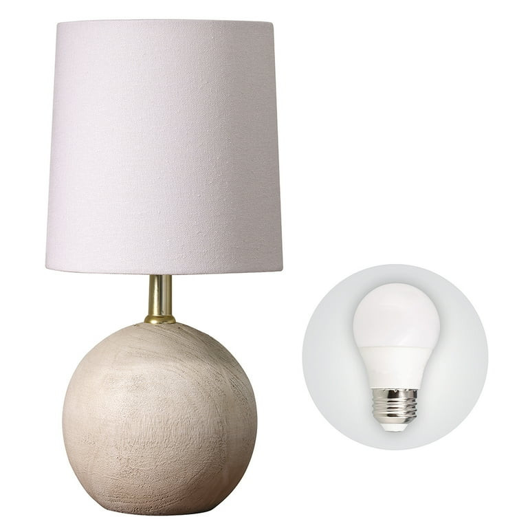 Mainstays Mini Ball Base Table Lamp with 60W Light Bulb, 12.75"H | Walmart (US)