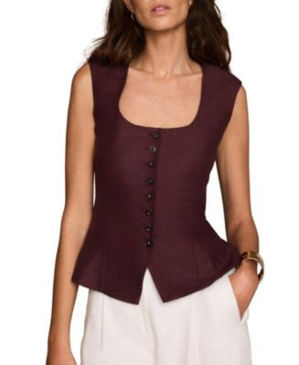 Mint Velvet Women's Linen Blend Peplum Waistcoat | Bloomingdale's Women | Bloomingdale's (US)