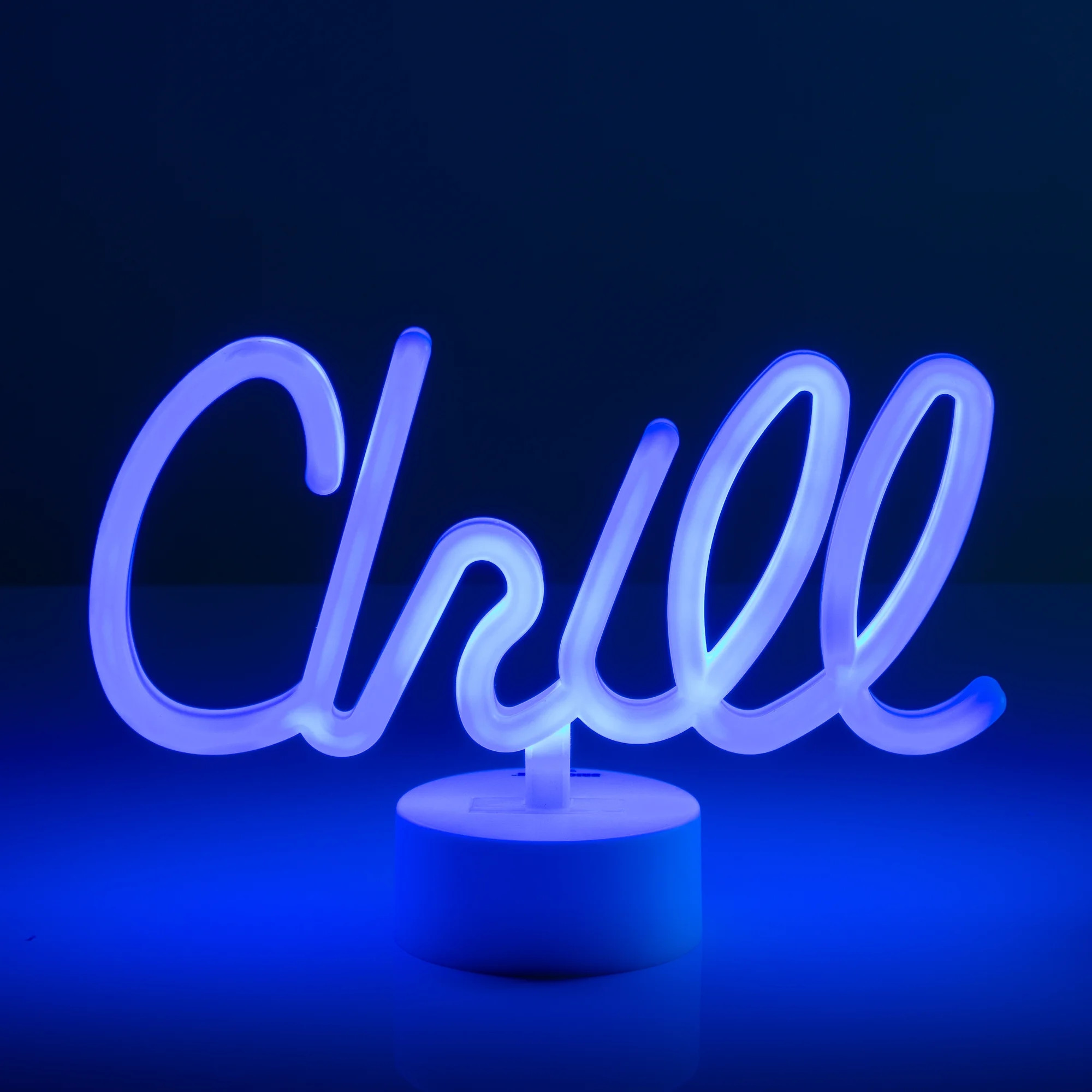 BrightSide 7” Chill LED Neon Table Light, Blue, Battery-Powered | Walmart (US)