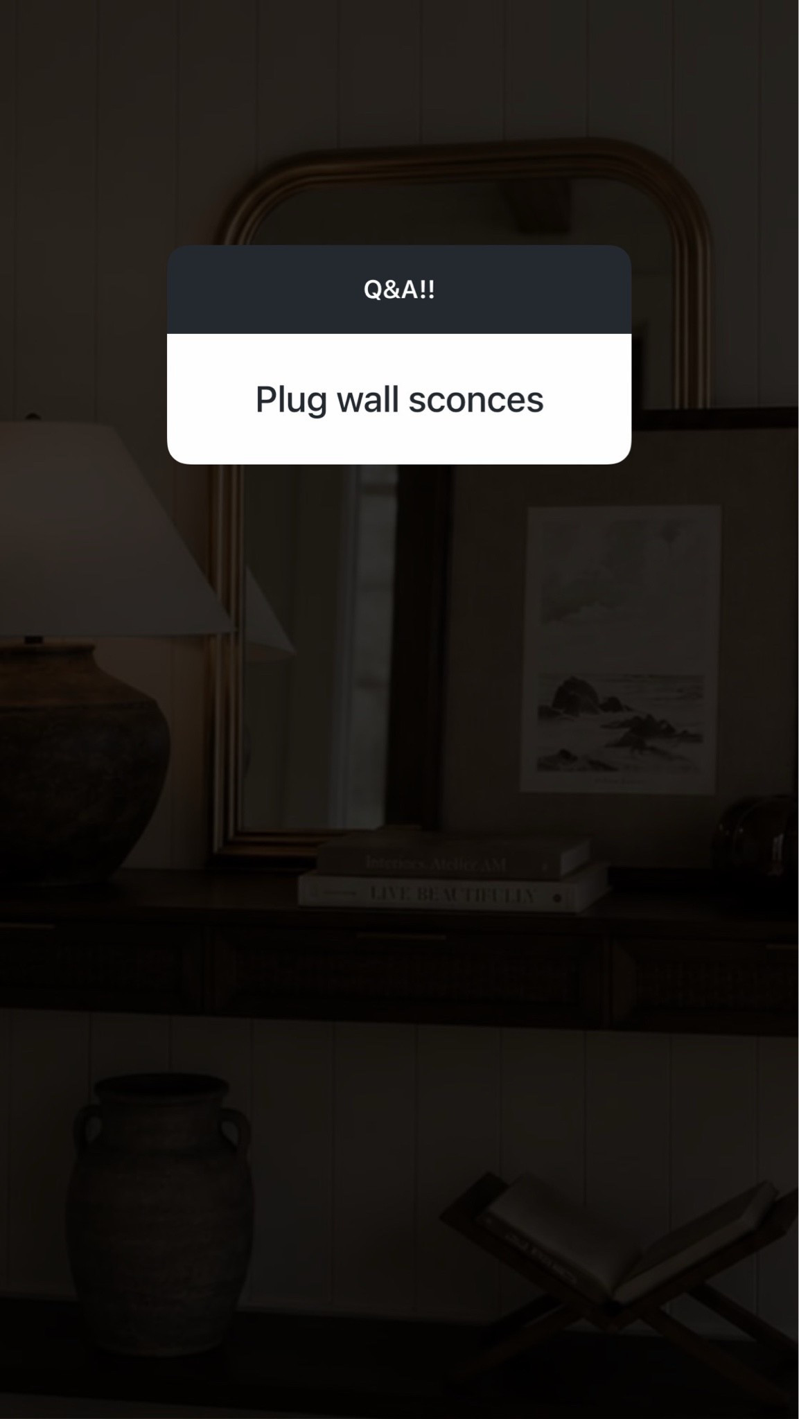 Wall sconces!