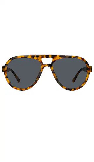 X Linda Farrow Jurgen Sunglasses in T-shell, Gold, & Blue | Revolve Clothing (Global)